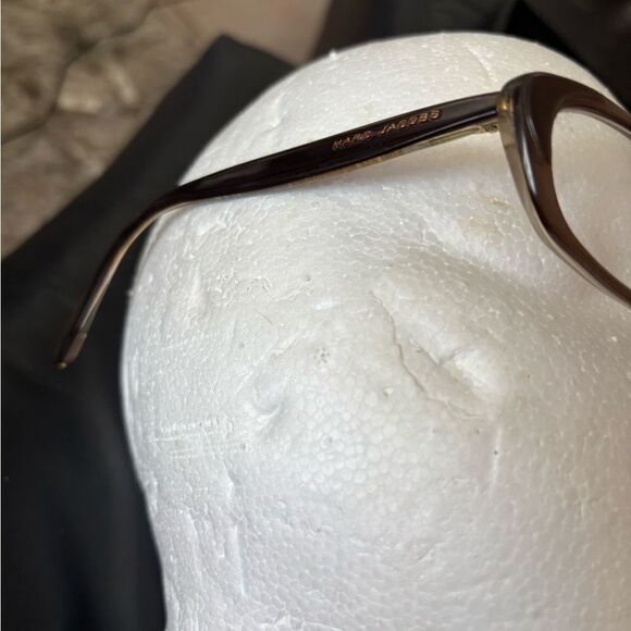 Marc Jacob’s logo glasses brown frames gold hardware classic eyewear cat eye - Picture 13 of 14